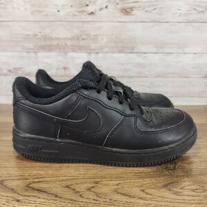 Nike Air Force 1 Triple Black GS Kids Sneakers Shoes Size 2.5y